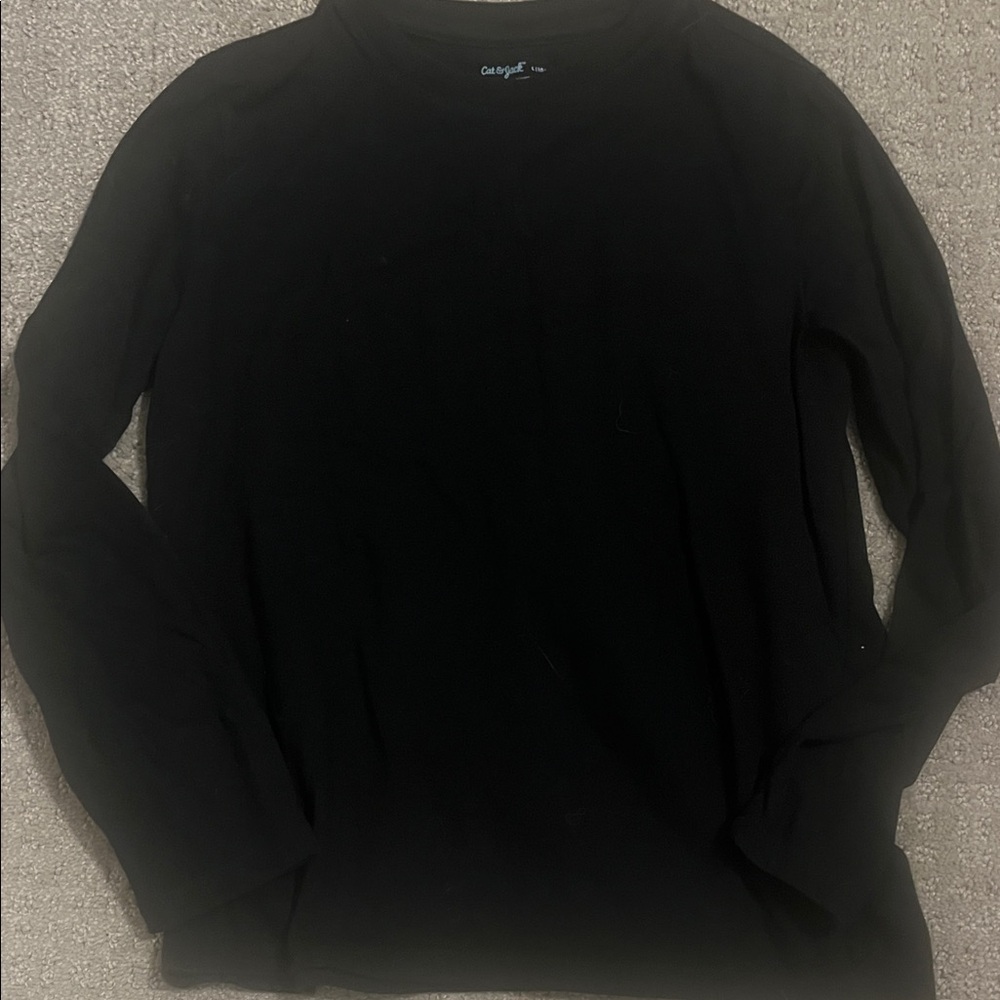 Cat & Jack Black Long Sleeve Tee size L 10-12